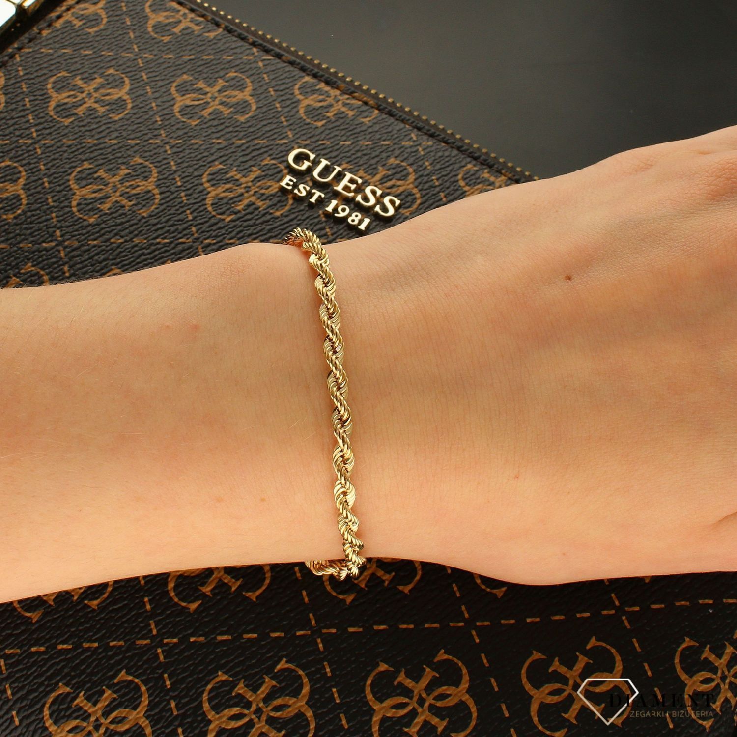 Bransoletka złota 585 Kordel  3,5 mm DIA-BRA-6267-585 3,5 mm.jpg